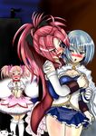  akemi_homura bad_id bad_pixiv_id blue_hair blush guruguru16 kaname_madoka long_hair magical_girl mahou_shoujo_madoka_magica miki_sayaka multiple_girls pink_hair ponytail red_hair sakura_kyouko short_hair yuri 