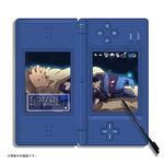  aaron_(character) bed blue blush chest_tuft human japanese_text lucario nintendo_ds pok&eacute;mon red_eyes stylus tore 
