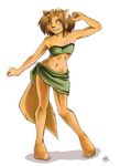  2006 bikini cali cat cute dancing feline female michelle_latta piercing sarong skimpy solo standing 