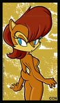  ass female looking_back nude sally_acorn solo sonic sonic_the_hedgehog 