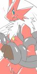  blaziken blue_eyes chest_tuft female pok&eacute;mon pubic_tuft red salt solo tentacles under_boob 