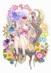  atelier_(series) atelier_meruru bare_legs blue_eyes boots bow brown_eyes brown_hair child dress half_updo hat kishida_mel merurulince_rede_arls multicolored_hair multiple_girls official_art one_eye_closed orange_hair red_bow rororina_fryxell sitting skirt smile thigh_boots thighhighs totooria_helmold white_legwear 