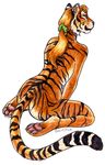 2005 back feline female hi_res kneeling nude sara_palmer solo tiger 