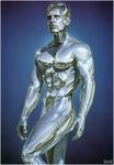  hajime_sorayama male muscles nude pinup robot shiny solo technophilia 