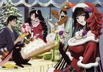  absurdres black_hair breasts christmas cleavage highres ichihara_yuuko xxxholic 