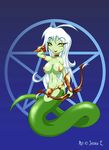  bow_(weapon) breasts female jessica_elwood naga pentagram skimpy solo wicca_star 