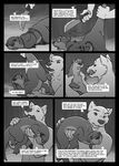  anthro canine comic crying female feral greyscale male mammal monochrome mustelid otter semi-anthro straight the_one_that_got_away thick_tail wolf 
