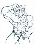  claws dragon fangs horns looking_at_viewer male muscles reptile scalie sketch solo standing timberwolfmax undressing 