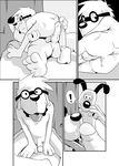  anal balls brian_griffin butt canine comic crossover dog eyewear family_guy gay glasses gromit male mammal mobilemutt mr._peabody mr._peabody_and_sherman oral penis rocky_and_bullwinkle wallace_and_gromit 