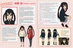  artist_request casual character_profile character_sheet hard_translated highres k-on! multiple_views nakano_azusa official_art school_uniform translated turnaround 
