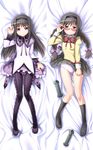  akemi_homura bad_id bad_pixiv_id black_hair black_legwear blush braid breasts cameltoe crotch_seam dakimakura glasses hairband hands highres long_hair lying mahou_shoujo_madoka_magica mitakihara_school_uniform multiple_views okina_ika panties panties_under_pantyhose pantyhose petite purple_eyes red-framed_eyewear school_uniform semi-rimless_eyewear skirt small_breasts soul_gem spoilers twin_braids under-rim_eyewear underwear white_panties 