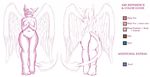  avian chubby female glasses gryphon model_sheet nude wings yaita 