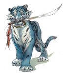  feral humor mammal non-anthro plain_background pun saber solo tiger torao white_background 