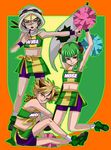  3boys cheerleader chiita_suizenji crossdress crossdressing inazuma_eleven inazuma_eleven_(series) kame_leon male multiple_boys oowashi_seiji trap 