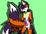  canine circuit collar erection fox male mammal multiple_tails nude penis piercing precum purple_penis red_eyes red_fox tail twi twifoxy 