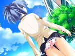  blue_hair futsu_janai game_cg panties purple_eyes suzuhara_hitomi underwear 