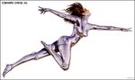  cyborg female flying hajime_sorayama pinup shiny solo technophilia 
