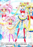  2girls bishoujo_senshi_sailor_moon blonde_hair blue_eyes blush chibi_usa child luna_rune multiple_girls sailor_chibi_moon sailor_moon smile tsukino_usagi v 