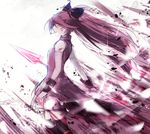  bad_id bad_pixiv_id long_hair maamayoru magical_girl mahou_shoujo_madoka_magica polearm ponytail red_eyes red_hair sakura_kyouko solo spear weapon 