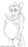  belly black_and_white breasts chubby couple duo_radon eating fat female food monochrome nipples overweight radon sketch solo stuffed stuffing 