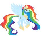  blue_fur crown equine female feral friendship_is_magic fur glamourkat hair horn horse mammal multi-colored_hair my_little_pony pink_eyes pony princess_dash rainbow_dash_(mlp) rainbow_hair solo winged_unicorn wings 