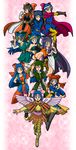  :o anklet armor asymmetrical_clothes bandana belt blue_eyes blue_hair blush boots bow bracelet cape circlet closed_eyes commentary_request cosplay detached_sleeves dragon_quest dragon_quest_i dragon_quest_ii dragon_quest_iii dragon_quest_iv dragon_quest_ix dragon_quest_v dragon_quest_vi dragon_quest_vii dragon_quest_viii earrings fingerless_gloves flora gloves goggles green_shirt hair_bow halo hat helmet hero_(dq1) hero_(dq1)_(cosplay) hero_(dq4) hero_(dq4)_(cosplay) hero_(dq5) hero_(dq5)_(cosplay) hero_(dq6) hero_(dq6)_(cosplay) hero_(dq7) hero_(dq7)_(cosplay) hero_(dq8) hero_(dq8)_(cosplay) heroine_(dq4) heroine_(dq4)_(cosplay) heroine_(dq9) heroine_(dq9)_(cosplay) highres jewelry long_hair nika_(20090103-sta) one_eye_closed prince_of_lorasia prince_of_lorasia_(cosplay) roto roto_(cosplay) shirt single_glove skirt smile thighhighs turban wings 