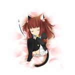  animal_ears cat_ears closed_eyes saya6382 solo tail thighhighs umineko_no_naku_koro_ni ushiromiya_ange 