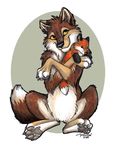 canine feral fox hindpaw hug plushie tail tani_da_real 