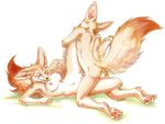  canine couple female fennec fox leg_glider_position male sex straight uaykan white_background 