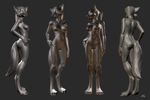  3d canine charon2 female fox maya_(software) model swimsuit tanya zbrush 