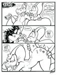  alex_spastic anal anal_penetration ass_up balls birthday butt butt_grab comic dinosaur extinct_(comic) fang female finnie hurt invalid_tag male on_front penetration penis remote scalie straight sweatdrop tail tail_grab unknown_species 
