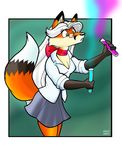  canine chemistry cute doing_it_wrong female fox glasses mary_minch schoolgirl science solo teen test_tube uniform 