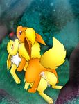 &hearts; blush cum darkmirage eyes_closed female flareon forest jolteon licking male missionary_position orange outside penetration penis pok&eacute;mon purple_eyes pussy rock sex straight tail tongue tree yellow 