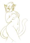  breasts cat chubby drxii feline female nude solo wide_hips 