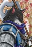  armor axe canine kabuto0495 polearm solo warrior wolf 