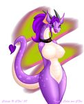  breasts cfox_furvert dragon female nude plain_background solo white_background 