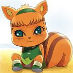  angry animal_crossing? chibi female hairband looking_at_viewer panty_shot rodent solo squirrel tail underwear unknown_artist 