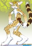  butt cheetah collar feline greenmonkey male nude penis sheath solo 