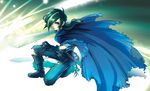  1boy cape fakir full_body gradient gradient_background male male_focus princess_tutu solo sword weapon 