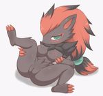  animal_ears blush breasts driver000 furry large_breasts nipples pokemon pussy tail uncensored zoroark 