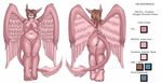  avian chubby female glasses gryphon model_sheet nude pink wings yaita 