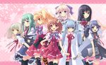  dendou_akira flyable_heart hayakawa_megumi inaba_yui itou_noiji kujo_kururi laptop minase_sakurako ribbons seifuku shirasagi_mayuri sumeragi_amane thighhighs yukishiro_suzuno 