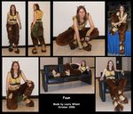  antlers digitigrade female furry_lifestyle fursuit glasses hooves horns human laura_whent photo real satyr 