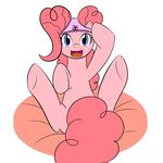  equine female feral friendship_is_magic fur hair horse kloudmutt looking_at_viewer mammal my_little_pony open_mouth panties panties_on_head pink_fur pink_hair pinkie_pie_(mlp) pinky_pie_(mlp) pony smile solo tail_censorship underwear 