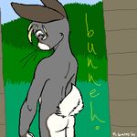  butt lagomorph male nude oekaki rabbit sneakerfox solo 