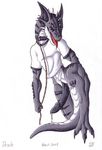  anthro drash looking_at_viewer male penis pet plain_background scalie solo unknown_artist white_background 