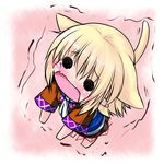  animal_ears blonde_hair cat_ears cat_tail chibi extra_ears fang hoshizuki_(seigetsu) kemonomimi_mode mizuhashi_parsee open_mouth puru-see scarf solo tail tears touhou trembling 