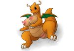  artist_request blush breasts censored dragonite furry huge_breasts lactation large_breasts nipples pokemon puffy_nipples pussy pussy_juice smile 