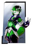 chest_tuft female green green_lantern sanny skunk solo superhero 