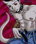  collar demon e! male oekaki piercing solo topless 